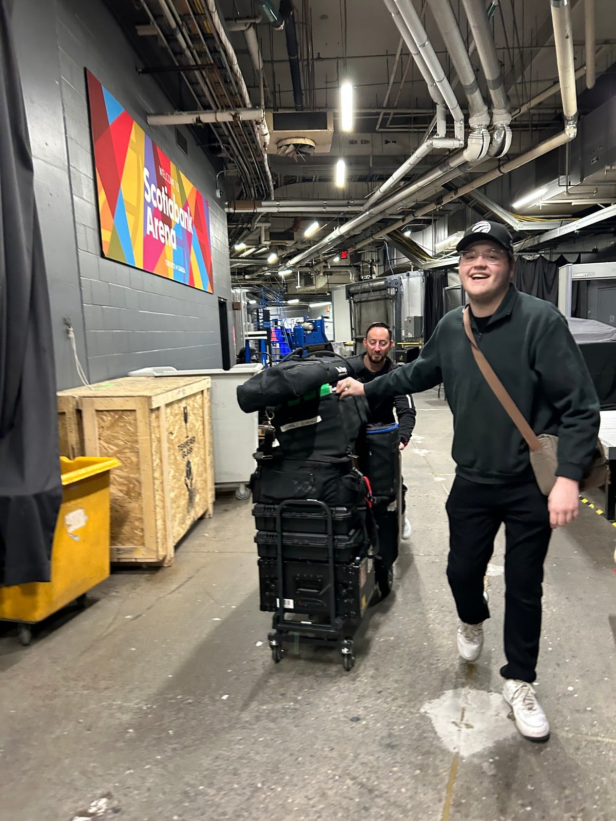True North HD camera operator working behind the scenes at Scotiabank Arena