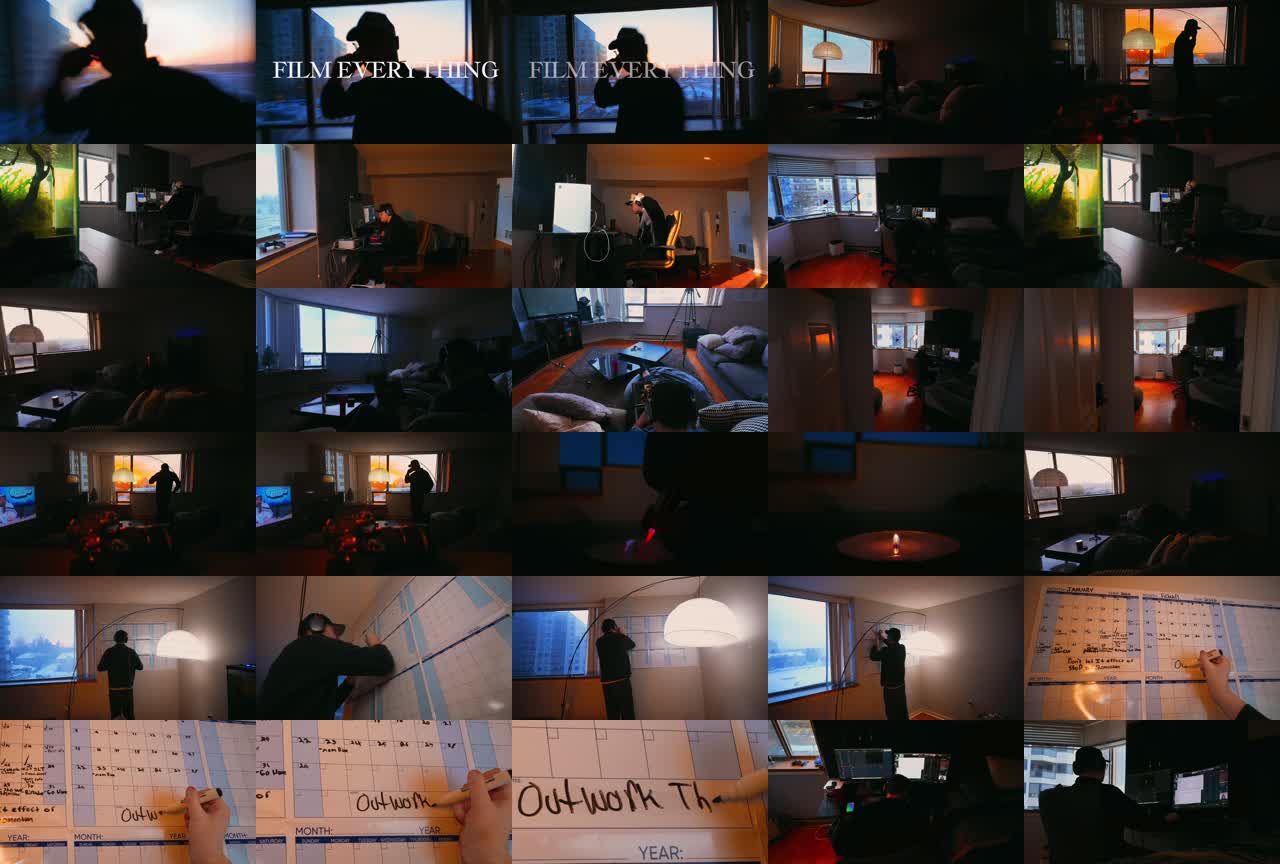 Contact sheet from a vertical social video production